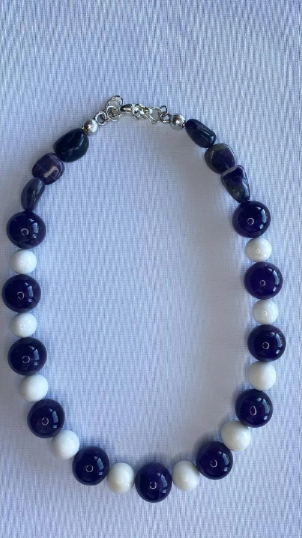 Ametist Ve Shell Taşı Kolye