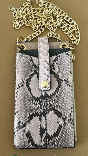 Hakiki Yılan Derisi Telefon Çantası