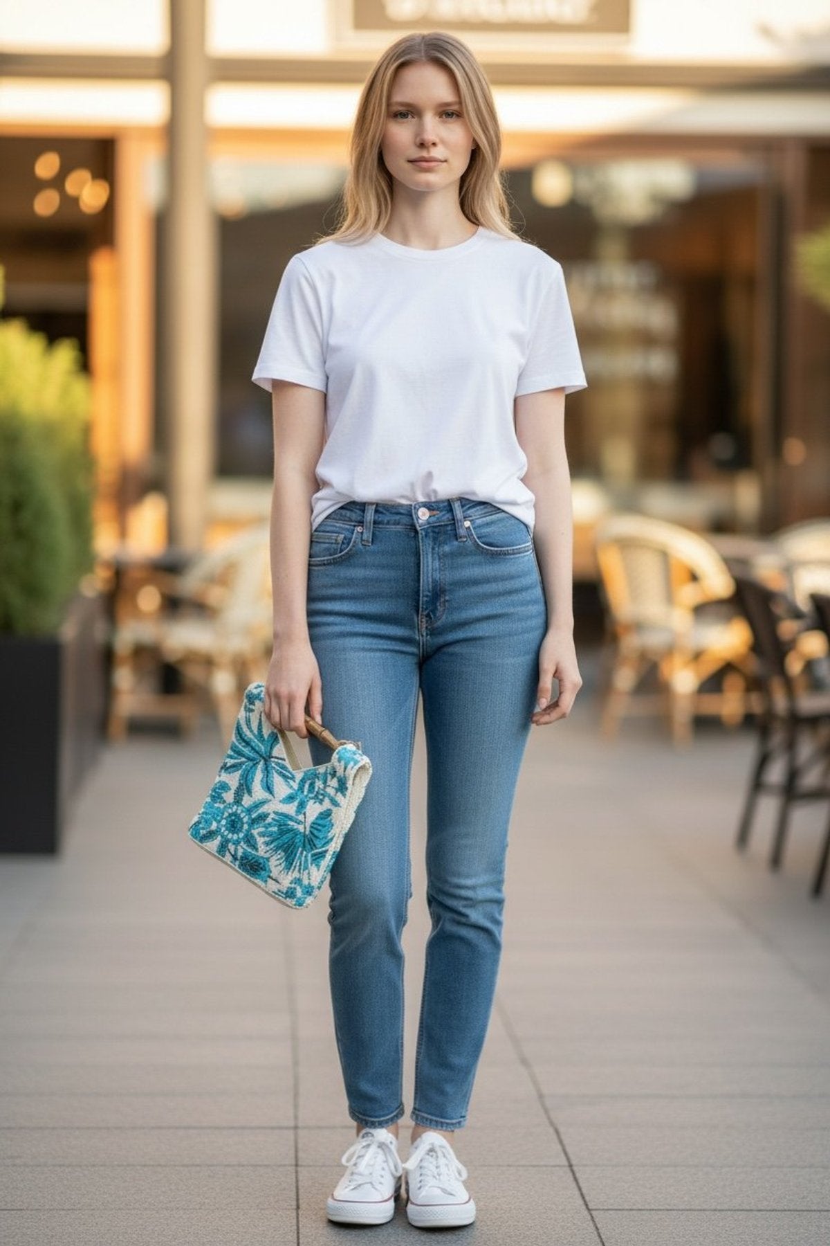 Boncuk işlemeli çanta