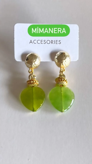 Yeşil Jade Yeşim Taşı Küpe